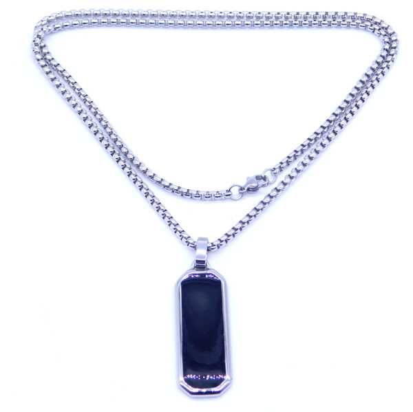 Ανδρικό ατσάλινο κρεμαστό Black Enamel Ανδρικό ατσάλινο κρεμαστό Black Enamel