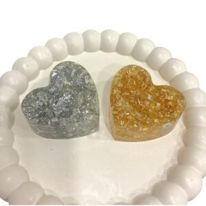 Βάση για δαχτυλίδια ή βέρες από υγρό γυαλί με φύλλα χρυσού - Image 3