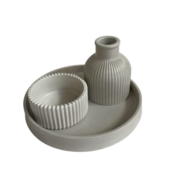 Χειροποίητο Σετ Διακόσμησης από Πορσελάνη – 3 Τεμάχια