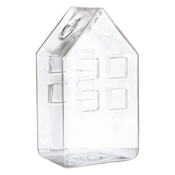 Γυάλινο Βάζο Σπιτάκι Γυάλινο Βάζο Σπιτάκι