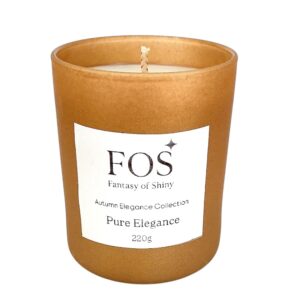 Κερί Σόγιας σε Χρυσό Γυάλινο Βάζο 220g – Pure elegant