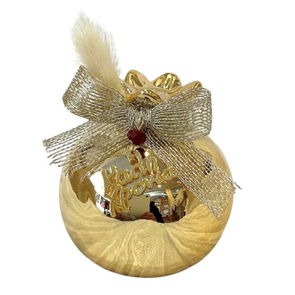 Χρυσό Ρόδι – Γούρι «Καλή Χρονιά» με Φιόγκο & Διακοσμητικό Στοιχείο