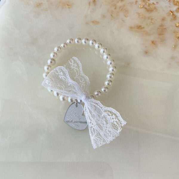 Χειροποίητο Βραχιόλι Team Bride με Πέρλες & Plexiglass Καρδιά Χειροποίητο Βραχιόλι Team Bride με Πέρλες & Plexiglass Καρδιά